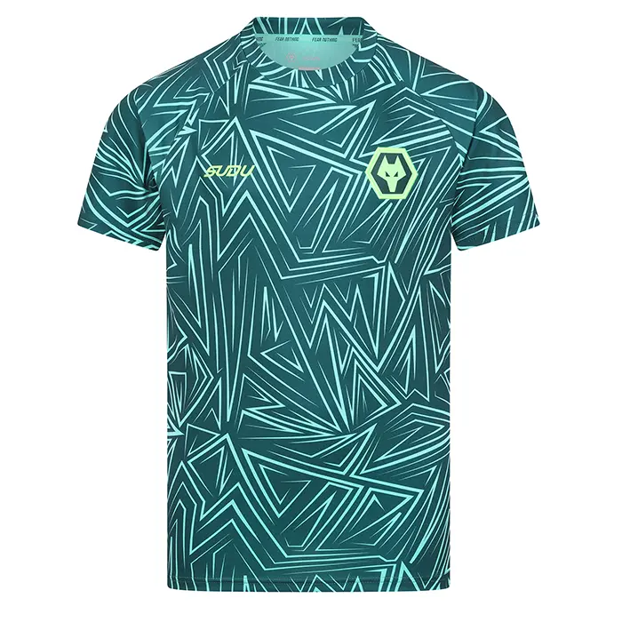 Wolves Fanshop | 2025-26 Away Pre Match T-Shirt – Dark Green Junior Wolves Merchandise Collection